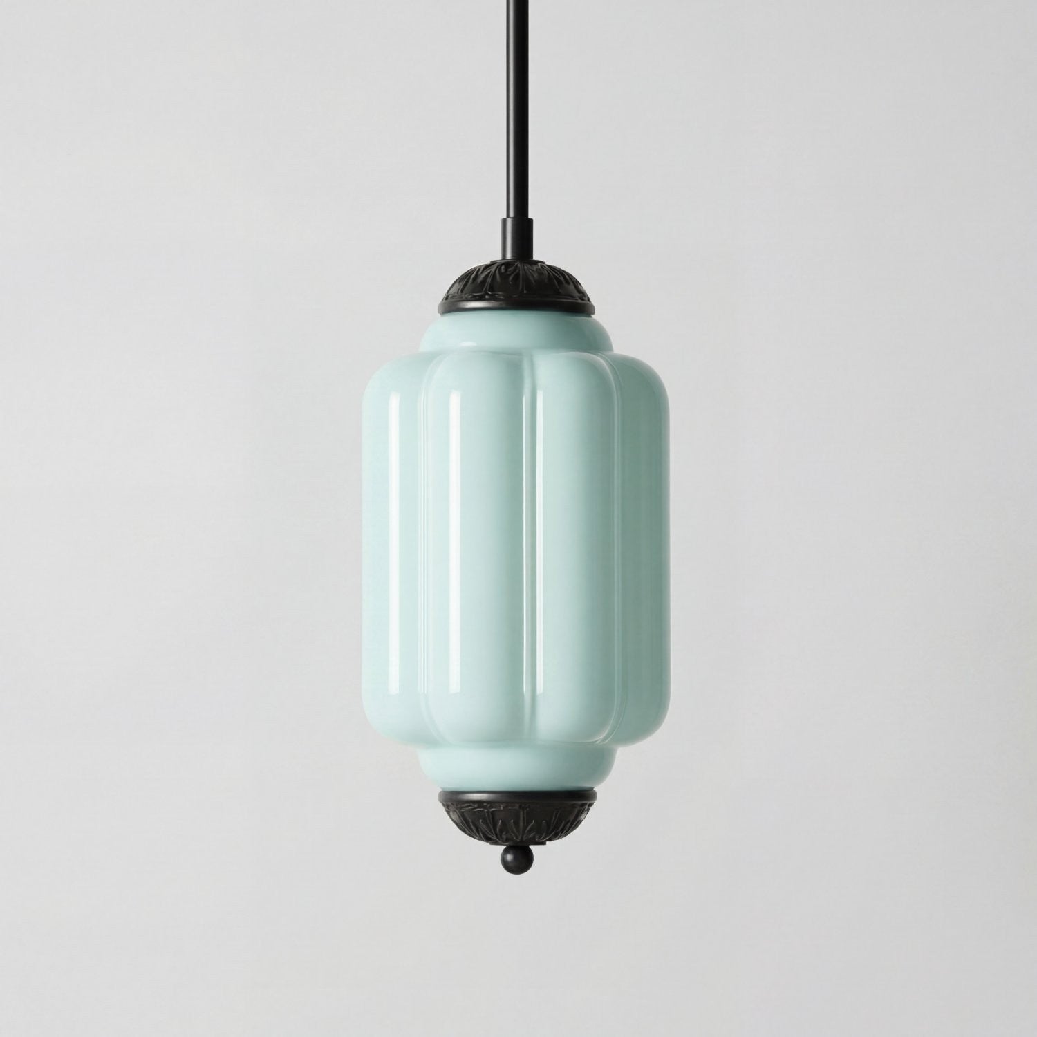 Cyrilith Farmhouse Pumpkin Glass Eloise Pendant Light
