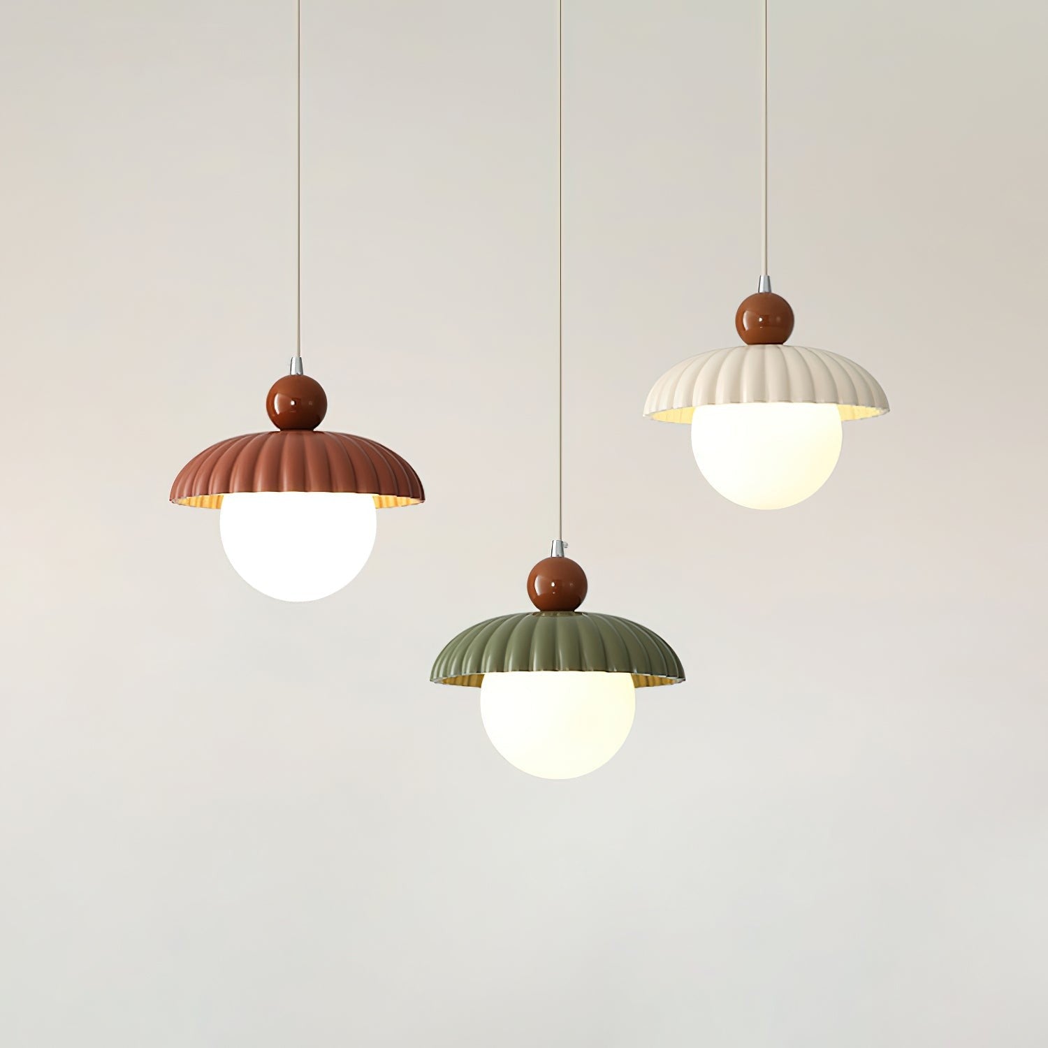 Brynley Cream Style Glass Flower Pendant Light
