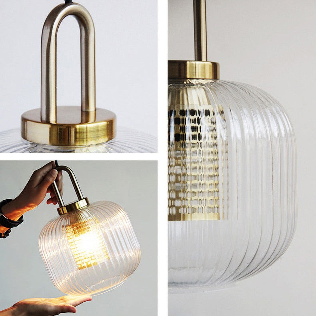 Cove Rustic Glass Metal Pendant Light