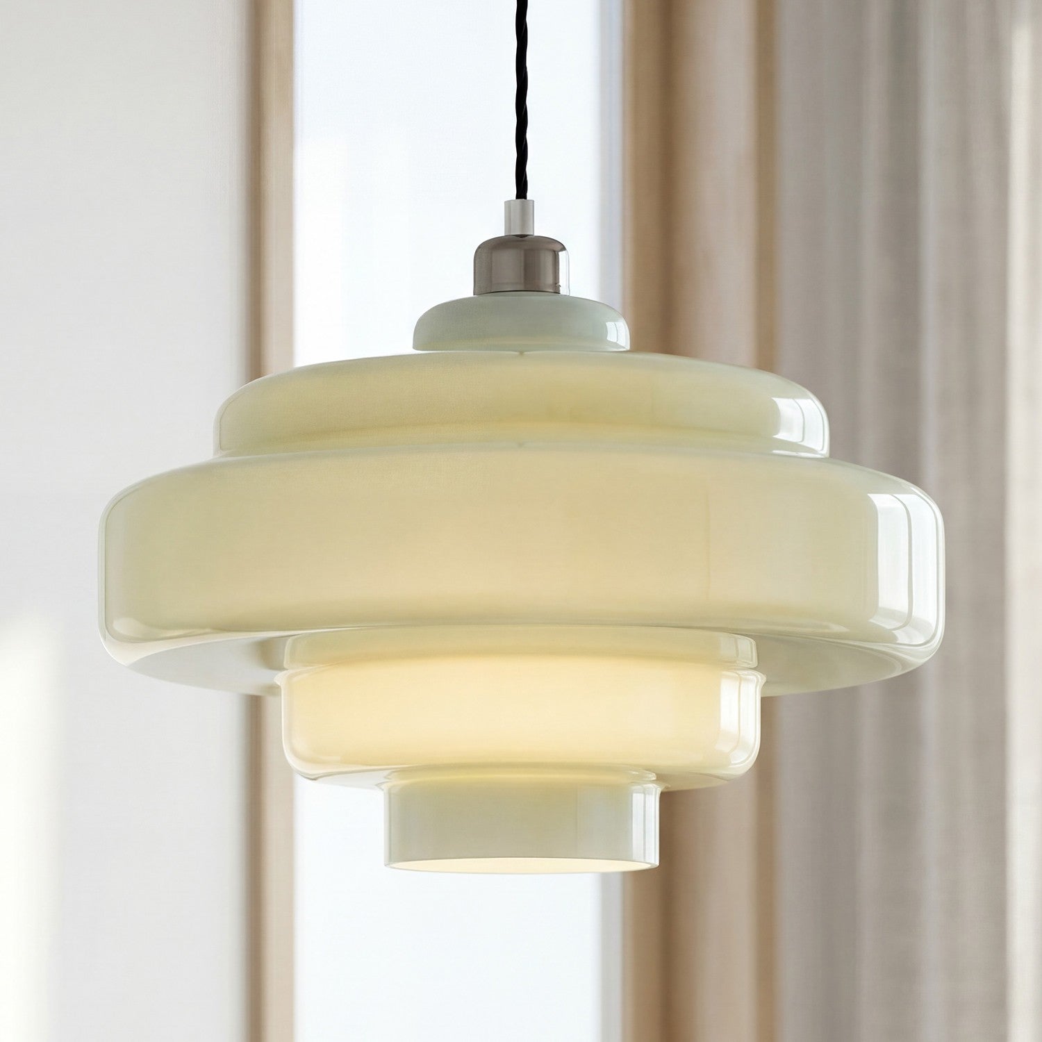 Yves Vintage Tiered Glass Pendant Light