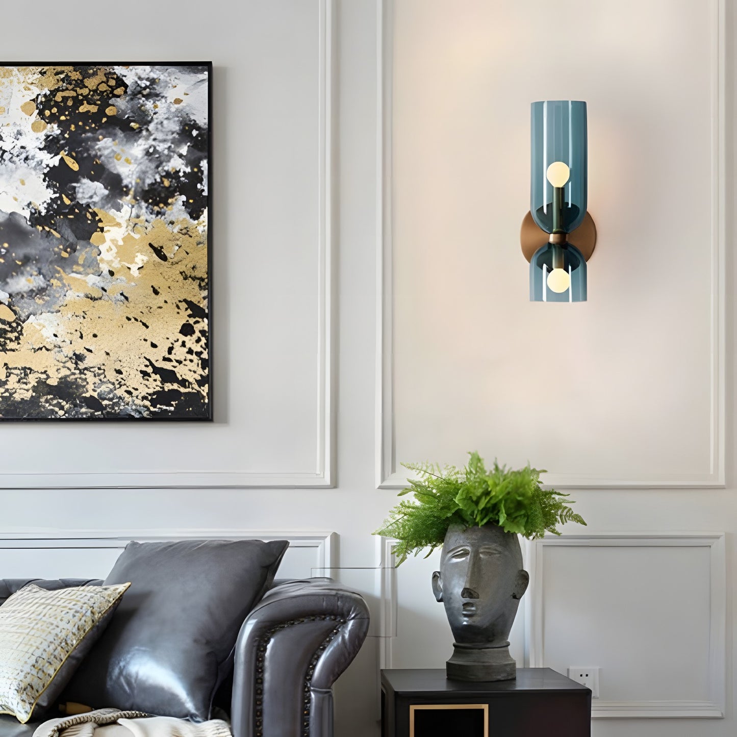 Trisia Modern Up Down Glass Wall Sconce