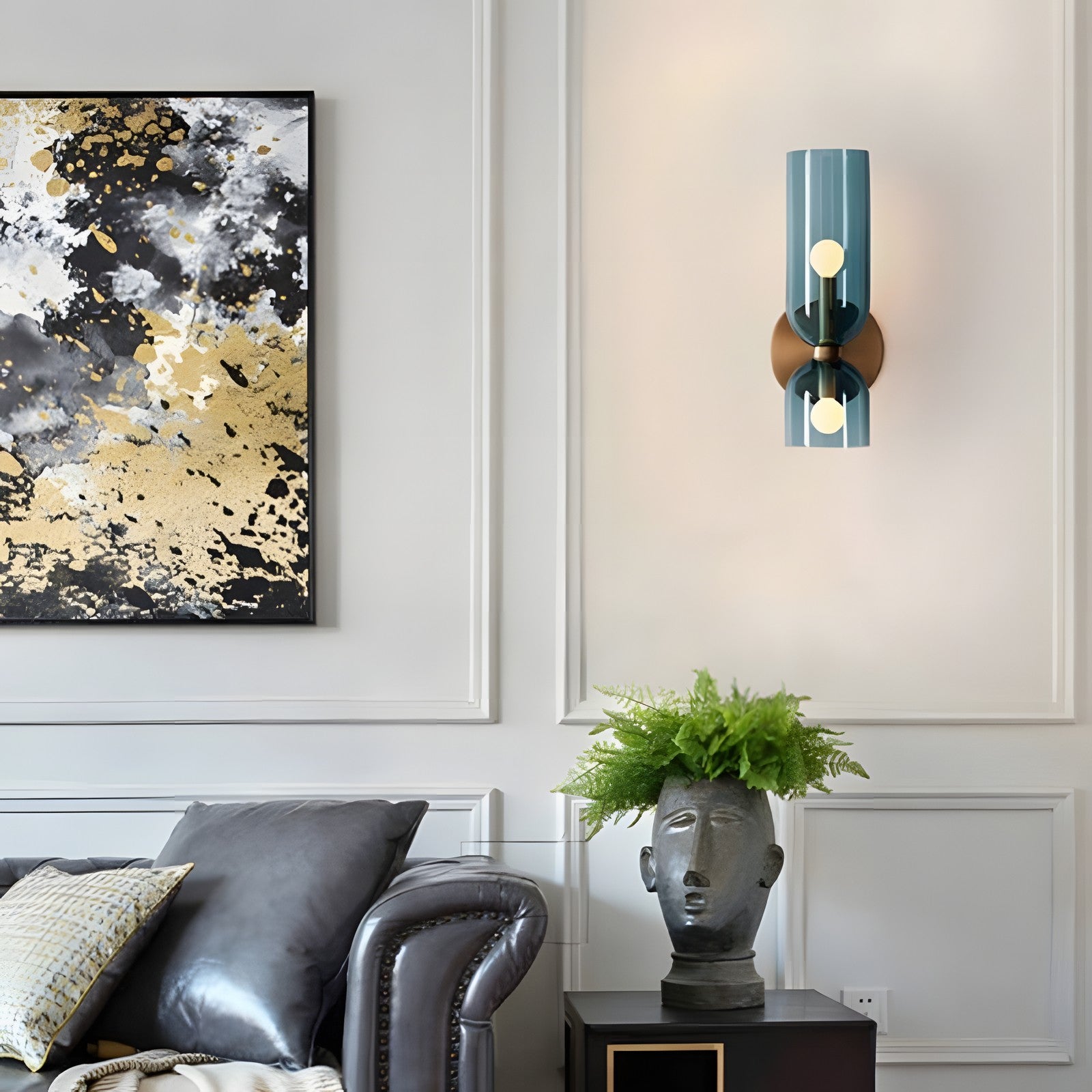 Trisia Modern Up Down Glass Wall Sconce