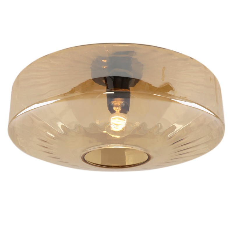 Ember Vintage Multi Color Water Ripple Glass Ceiling Light
