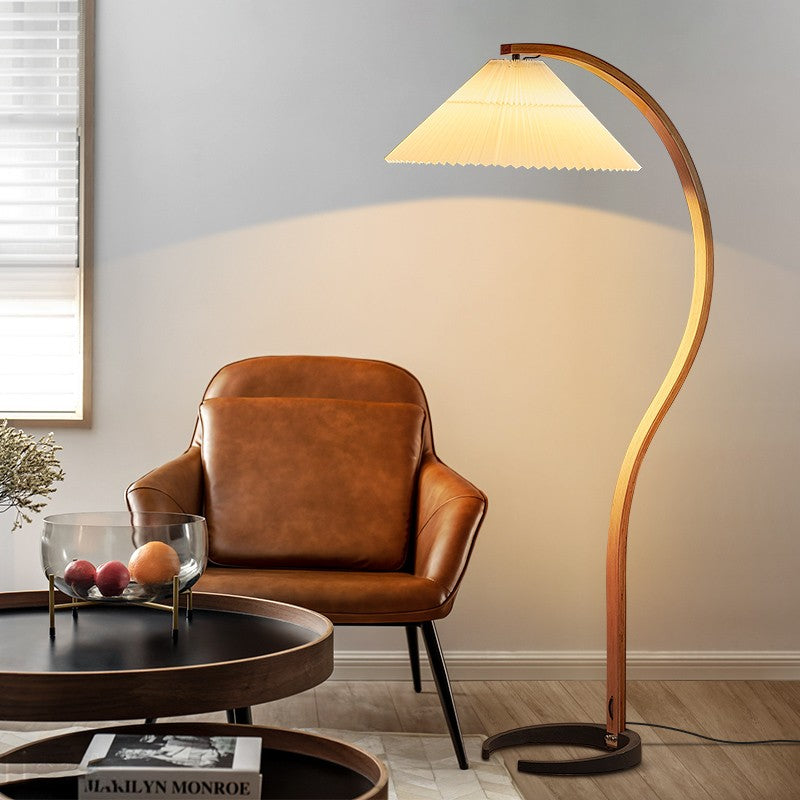 Anamika Vintage Mid Century Wooden Floor Lamp