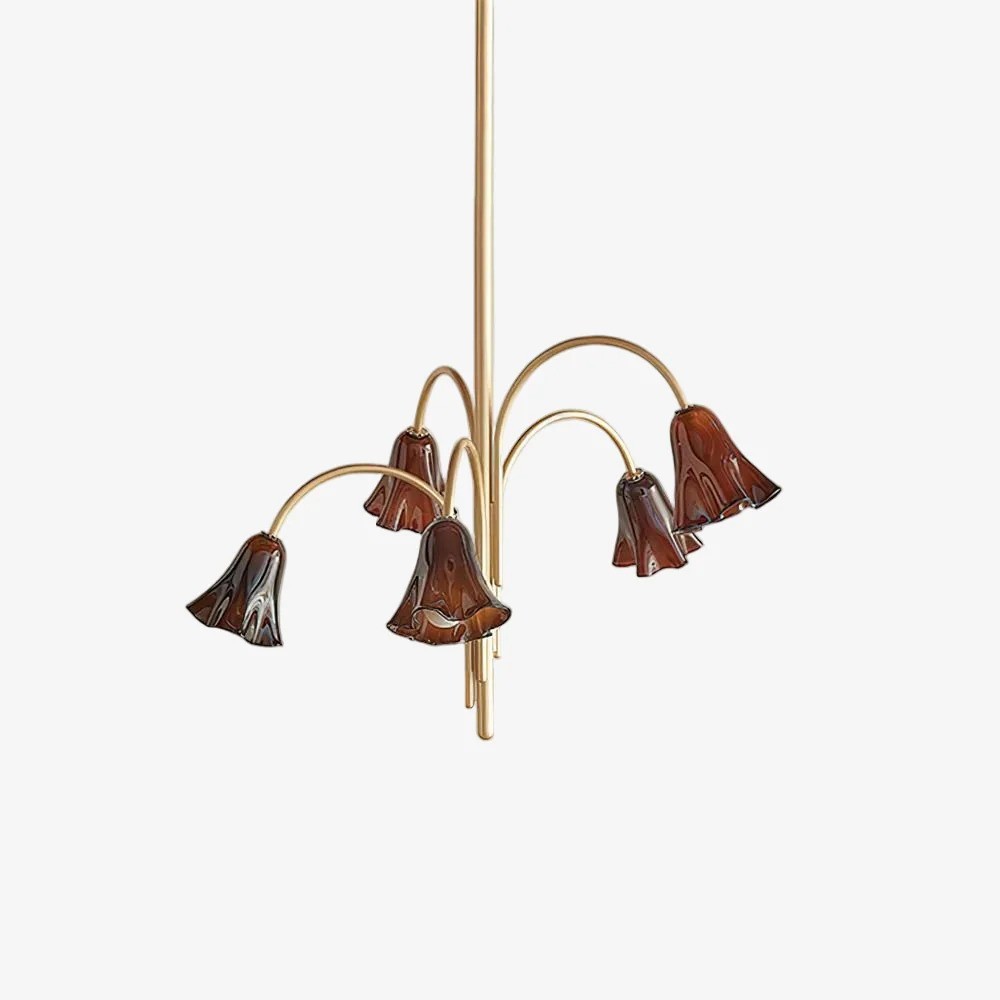 Fletcher Modern Colorful Floral Glass Fazzo Chandelier