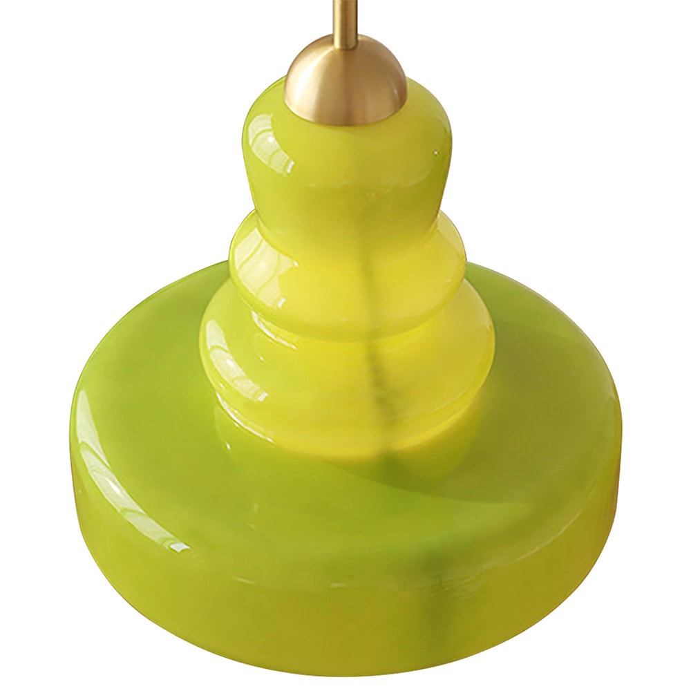 Carla Colorful Gourd Shaped Glass Shade Pendant Light