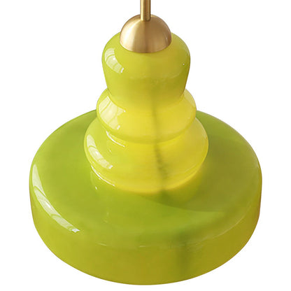 Carla Colorful Gourd Shaped Glass Shade Pendant Light