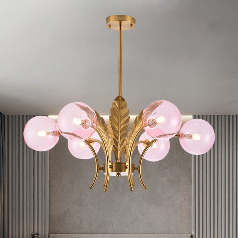 Zephyr Luxury 6-Lights Globe Glass Chandelier