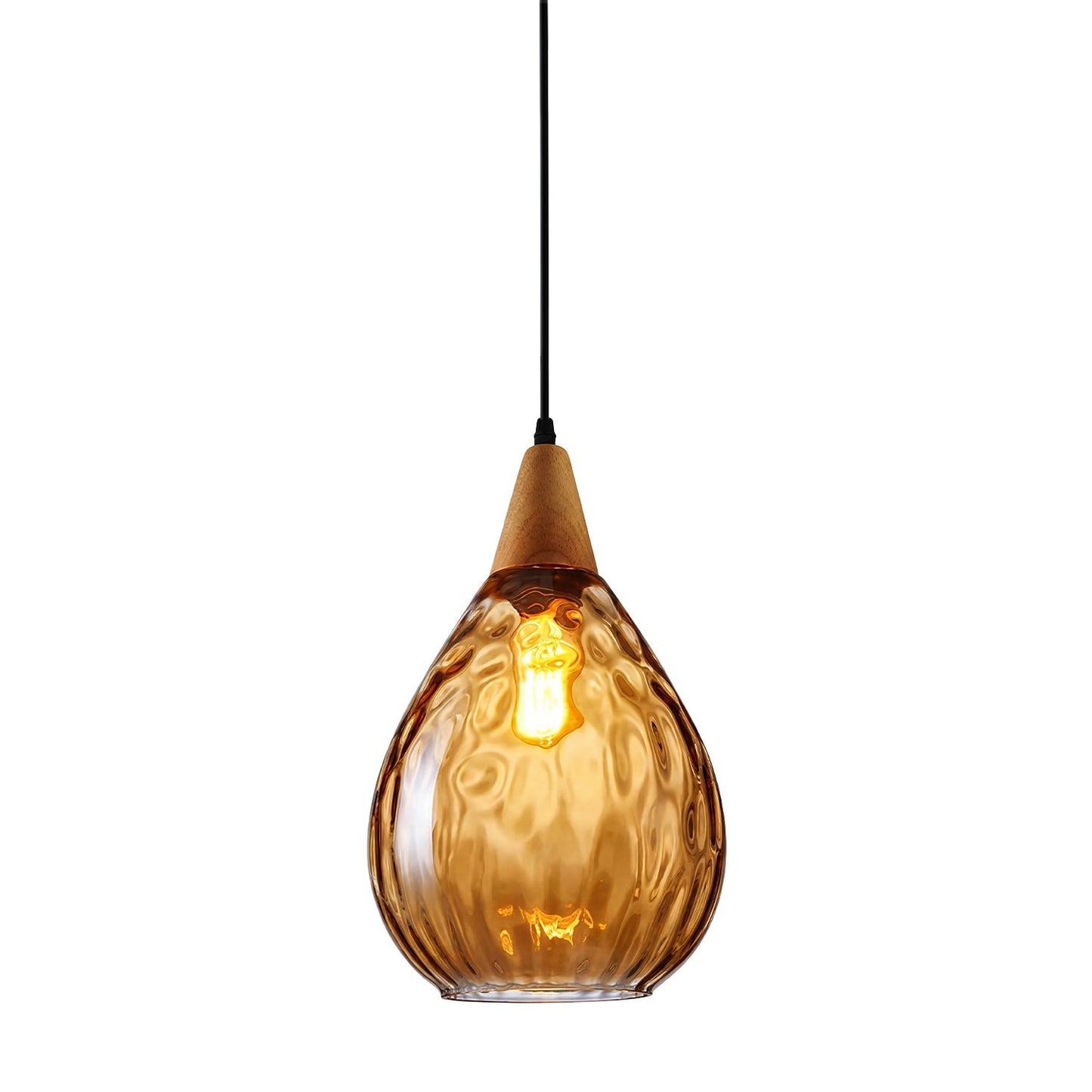 Uranix Cone Shape Water Ripple Glass Pendant Light