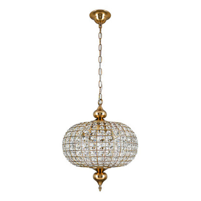 Dion Luxury Antique Brass French Country Crystal Large Chandelier