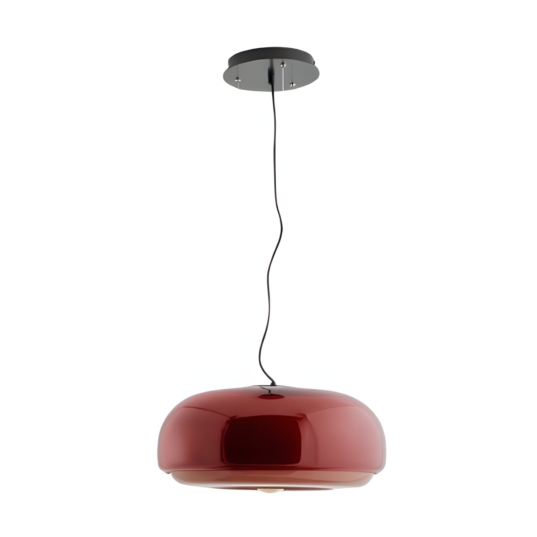 Vexlynn Scandinavian Round Dual-Layer Tinted Glass Pendant Light