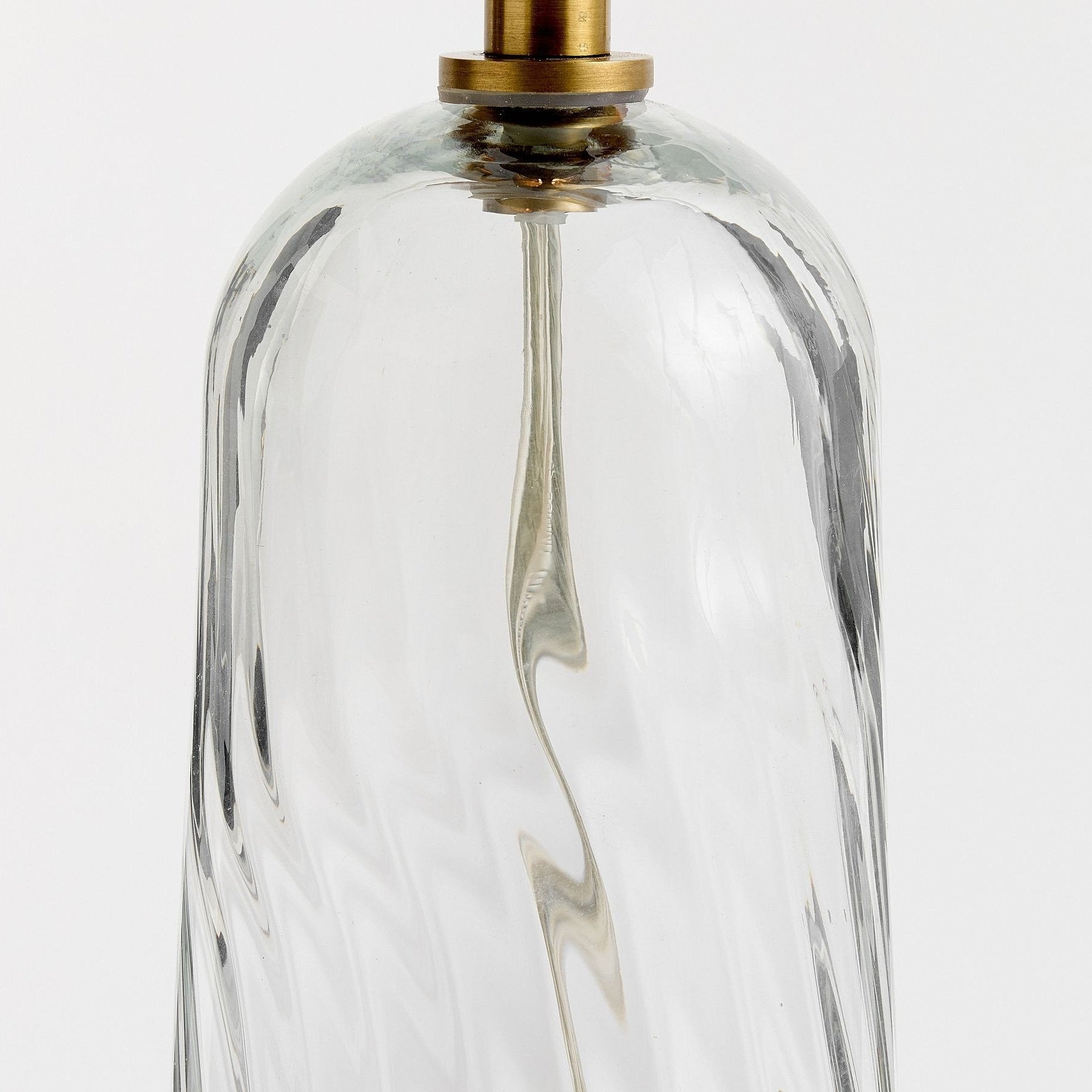 Gunner Boho Natural Rattan & Clear Glass Cylindrical Table Lamp
