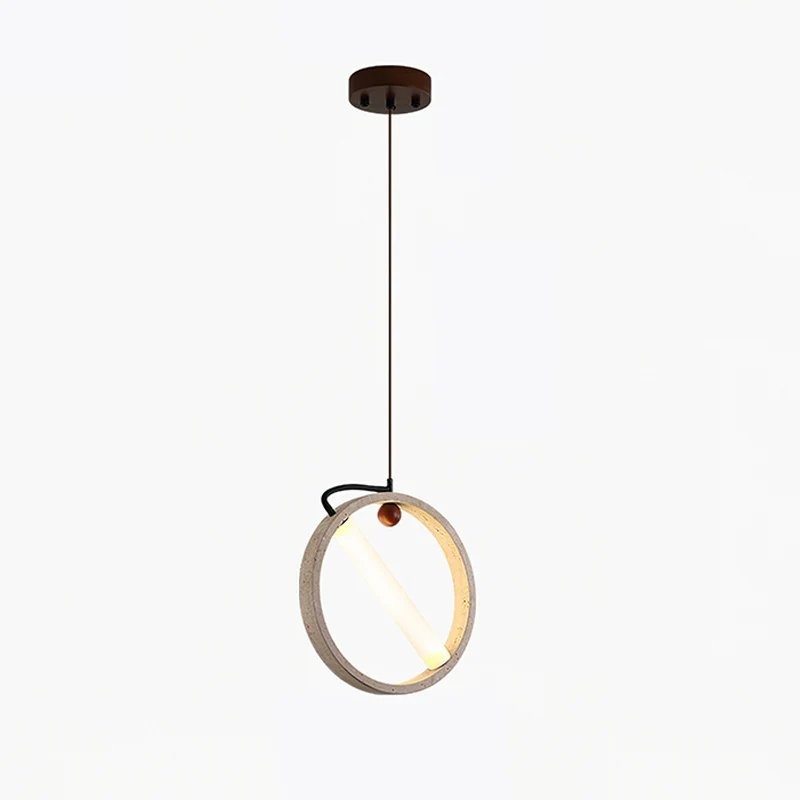 Conlan Japanese Travertine Circular Pendant Light