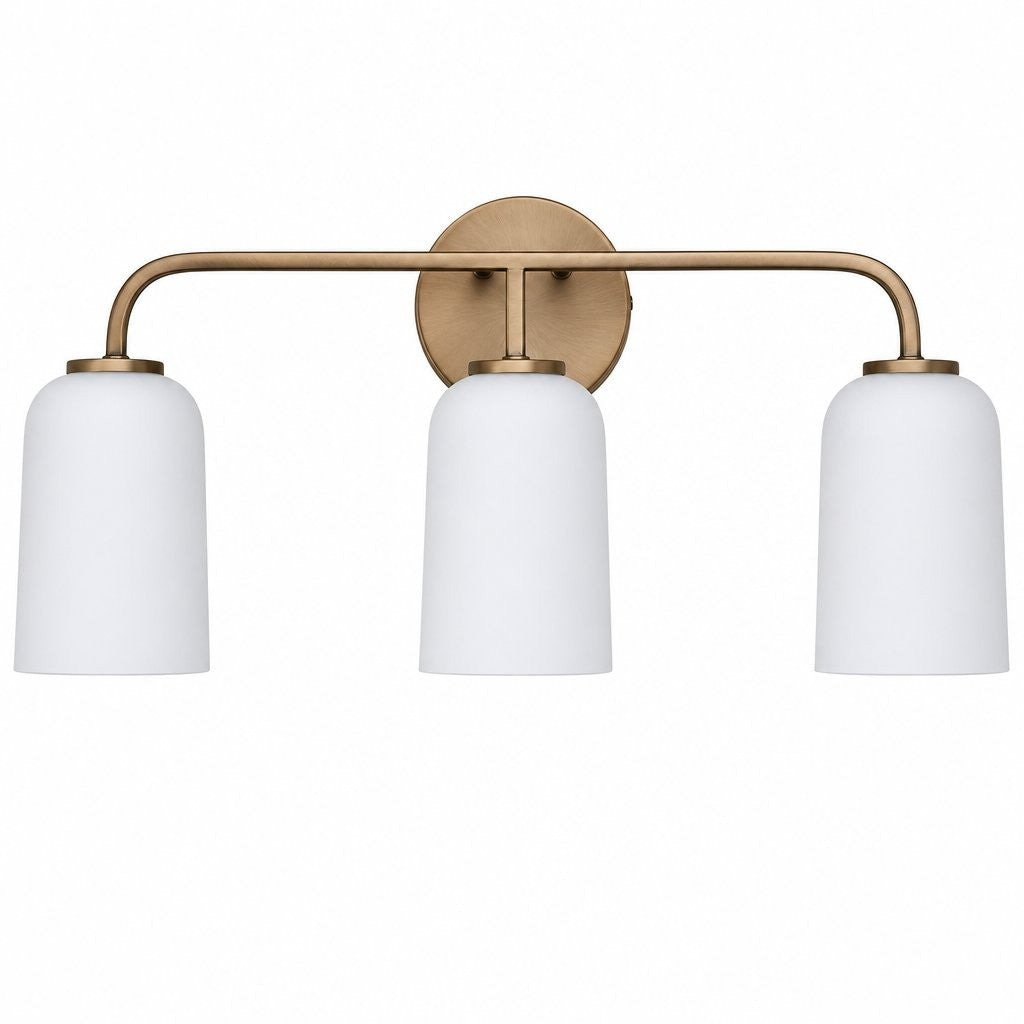 Bransen Modern Milk Glass 2/3-Light Vanity Wall Sconce