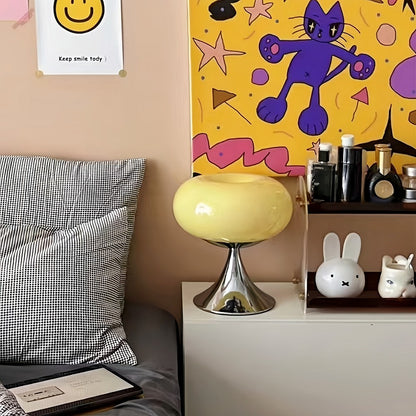 Orilix Colorful Apple Bauhaus Glass Table Lamp