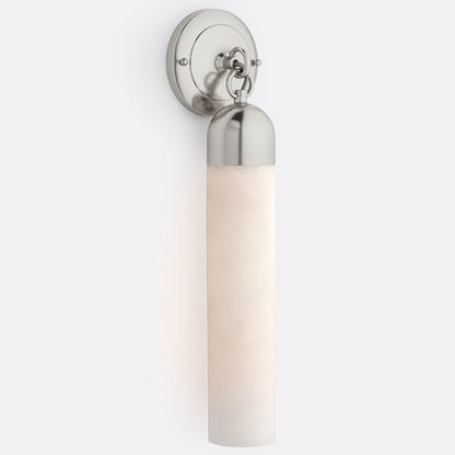 Morgan Minimalist Cylindrical Glass or Alabaster Wall Light