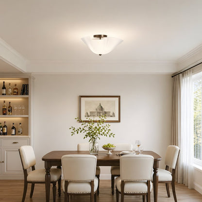 Esmay Modern Wavy Glass Fazzo Flush Mount Ceiling Light