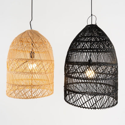 Juno Scandinavian Boho Woven Wicker Rattan Pendant Light