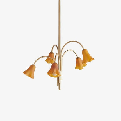 Fletcher Modern Colorful Floral Glass Fazzo Chandelier