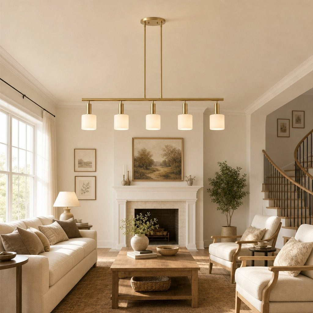 Aura Modern Linear Porcelain Chandelier