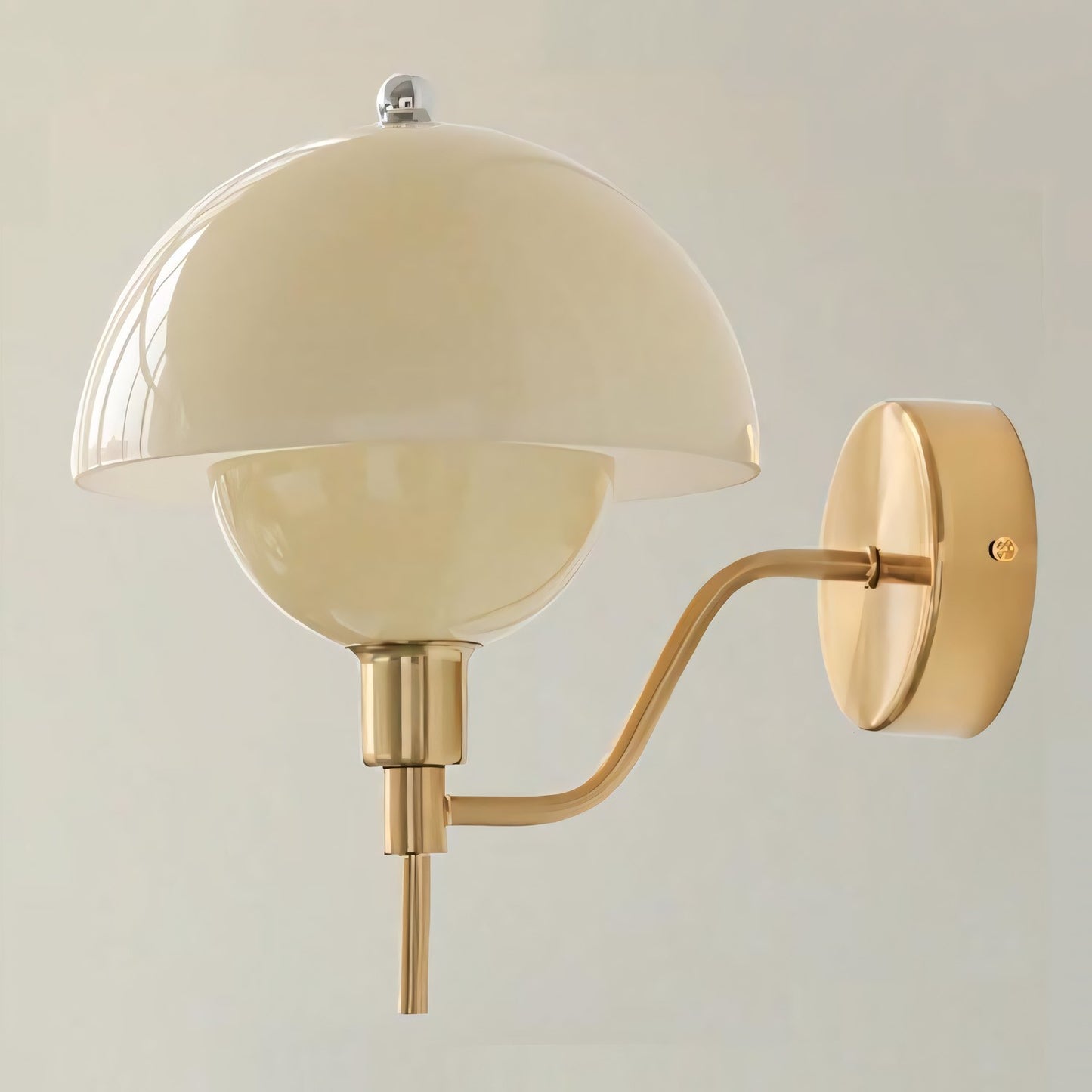 Xavra French Bauhaus Mushroom Glass Aisle Wall Lamp