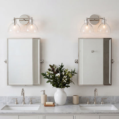 Keen Farmhouse Cooper Recycled Glass Dome Sconce