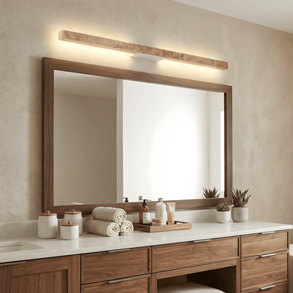 Jarvis Minimalist Travertine Linear LED Wall Lamp