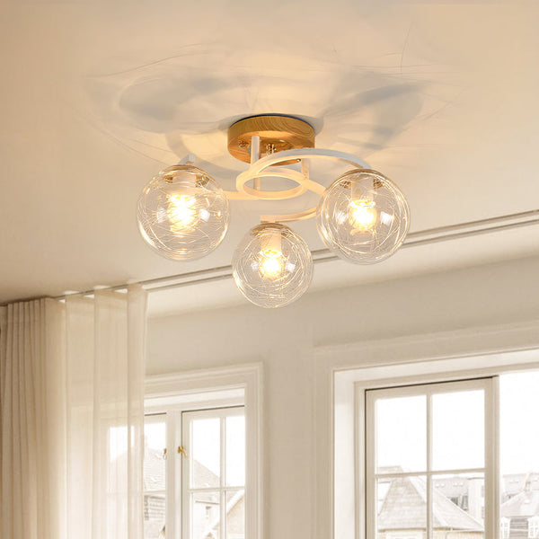 Veyric Modern Globe Glass Ceiling Light