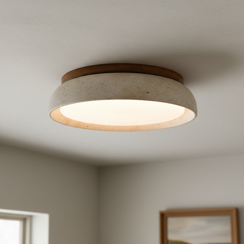 Lyricon Modern Scandinavian Travertine Ceiling Light